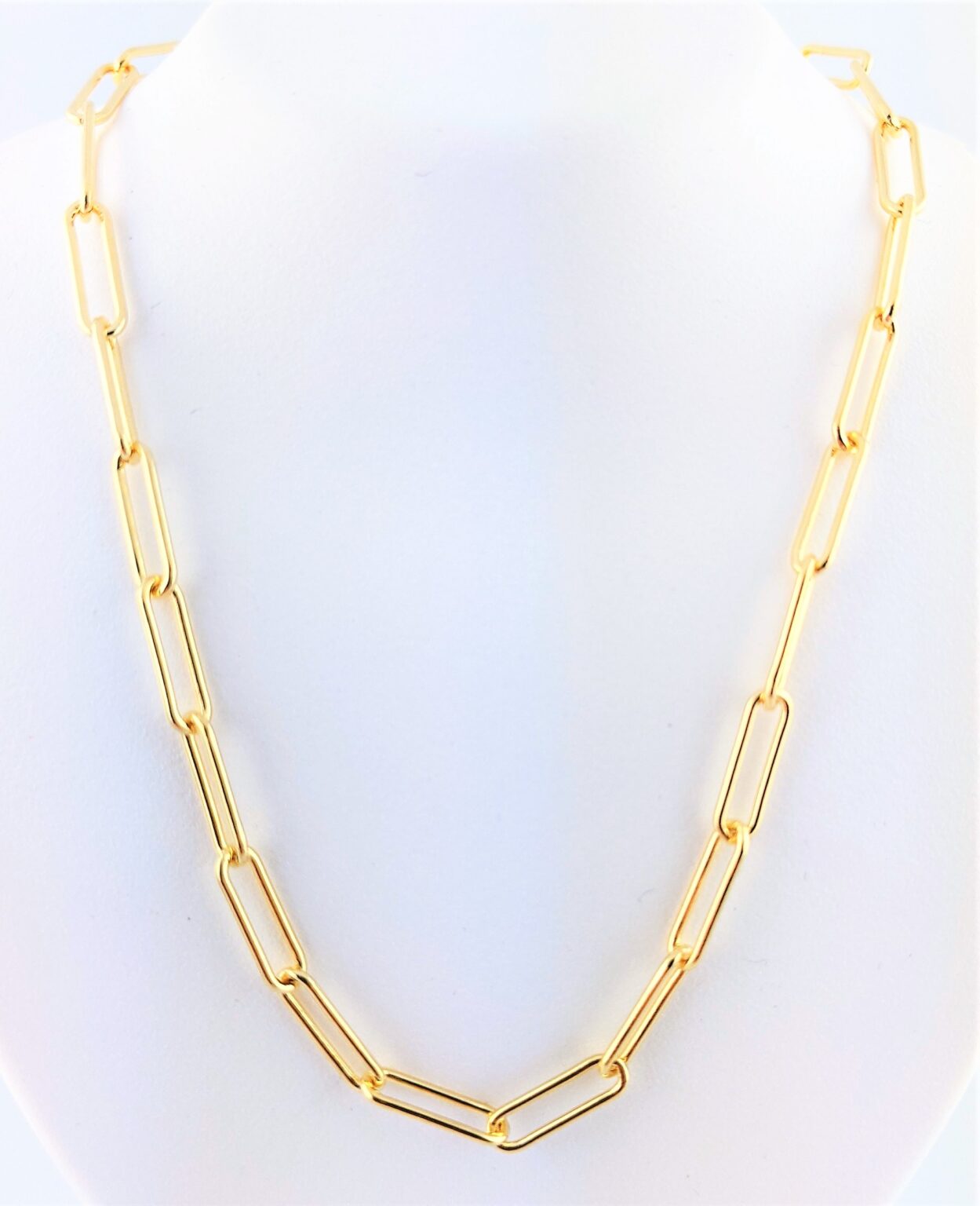 ADCO Diamond | 14kt Yellow Gold Long Cable Link/Paperclip Necklace